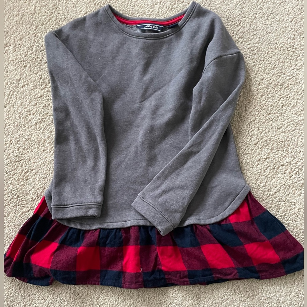 Grey Ruffle Sweatshirt - Picture 1 of 3